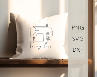 Plotterdatei SVG - Spruch Nähmaschine nähen, Grafikdatei für Plotter, Vektor Grafik, digitales Produkt, PNG DXF, Plottervorlage, Line Art