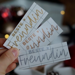 Adesivo in vinile per la migliore amica - idea regalo personalizzata, scritta che dice amicizia, regalo per le donne