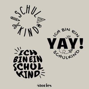 Plotterdatei SVG Set – Ich bin ein Schulkind  | Schulstart, Schulanfang, Einschulung, Erstklässler 2025 | Plotter Vorlage,  DXF & PNG