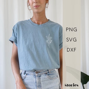 Plotter file SVG - Bouquet Line Art | Spring & Summer | Graphic file for plotters, digital download, PNG DXF plotter template