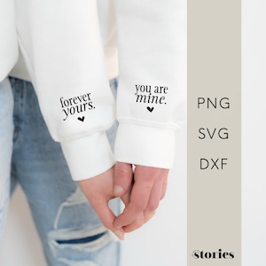 Plotterdatei SVG - Sprüche Schriftzug für Partner Outfit | Geschenkidee für Sie & Ihn | für Pärchen Hoodie und T-Shirt | digitaler Download