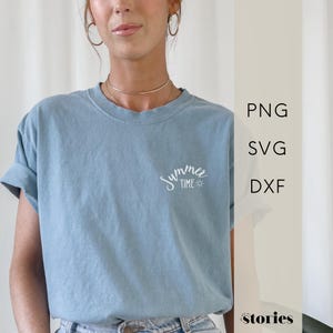 Plotter file SVG - Lettering &quot;Summer Time&quot; | Summer design | Graphic file for plotters, digital download, DXF & PNG plotter template