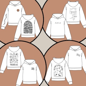 Plotterbestandset voor statement shirts – voor- en achterkant bedrukt: La Dolce Vita, Slow Life, Summer Vibes & Vitamin Sea | Digitale download