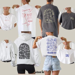 Plotterbestandset voor statement shirts – print voor- en achterkant: La Dolce Vita, Slow Life, Summer Vibes & Vitamin Sea | Digitale download