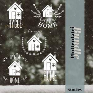 Set di file plotter SVG - Inverno e Natale - Tempo di decorazione Hygge a casa, decorazione scandinava, DXF PNG, modello plotter