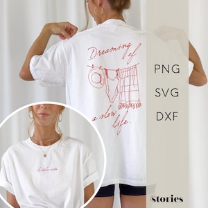 Fichier de découpe SVG - Ensemble de déclarations « La Dolce Vita », illustration bohème, produit numérique, fichier graphique pour traceurs de découpe, PNG DXF
