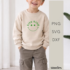 SVG cutting file for kindergarten - Smiley face for preschool children | Starting kindergarten | Gift | Digital download | Cutting template for Cricut