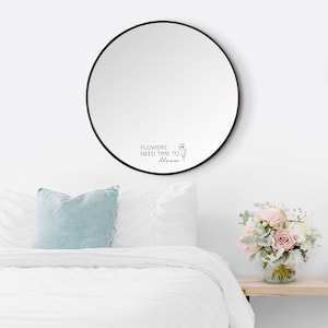 Adesivo fiore in vinile - affermazioni positive, scritte sull'amor proprio, adesivo per laptop, specchio, custodia per cellulare