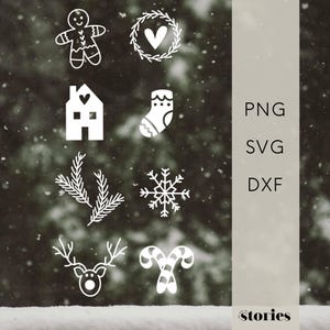 Plotter file SVG Set - Winter & Christmas - Scandinavian Christmas, cutting template, DXF PNG, plotter template