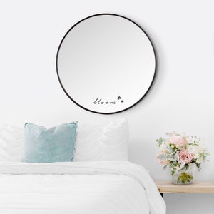 Pegatina de vinilo con flores: afirmaciones positivas, letras de dichos de amor propio, pegatina para ordenador portátil, espejo, funda para teléfono móvil