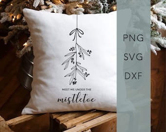 Plotterdatei SVG - Weihnachten Mistelzweig Deko Fensterbild Winter Weihnachten, digitales Produkt, Grafikdatei für Plotter, PNG DXF