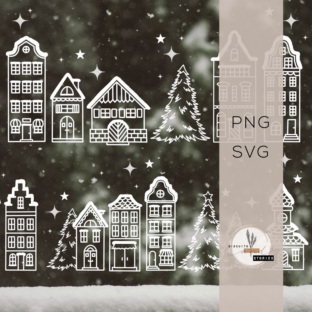 Antevia 3D-Weihnachtskarten – 10 Stück Mit Umschlägen & Weihnachtsdorf-Motiv