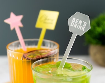 Personalised Acrylic Drink Stirrer Custom Cocktail Stirrer Gift