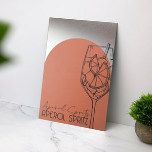 Classic Cocktails Metal Poster Printed Wall Art - Art Deco Style Aluminium Plaque Sign Available With Frame