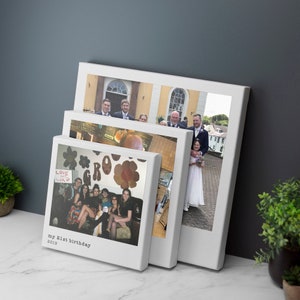 Personalised Photo Canvas Print With Custom Message