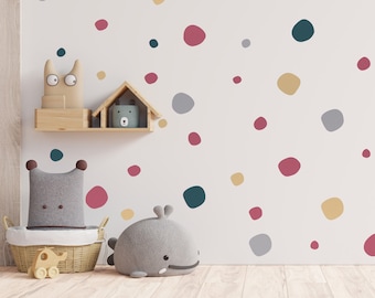 Polka Dot Wall Stickers for Kids Bedroom Vinyl Wall Art Stickers Decals Nursery Playroom Children's Bedroom