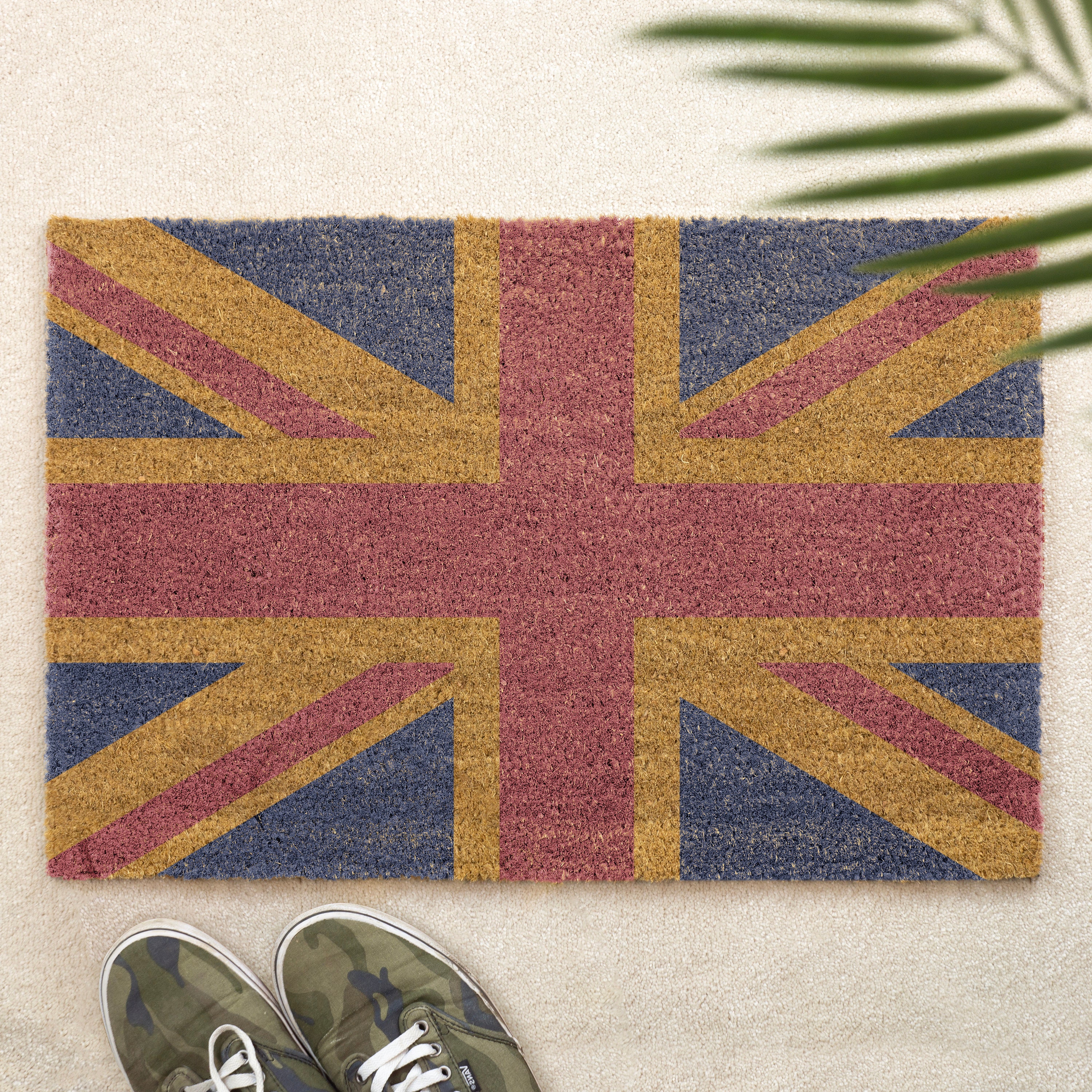 MoonWorks Fußmatte Union Jack – Rutschfeste Schmutzmatte 60x40 Cm, Waschbar, Für Innen & Außen, Britische Flagge Als Dekoration