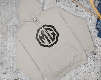 MG Badge Hoodie Black Logo Classic Car Enthusiast Official LICENCED PRODUCT