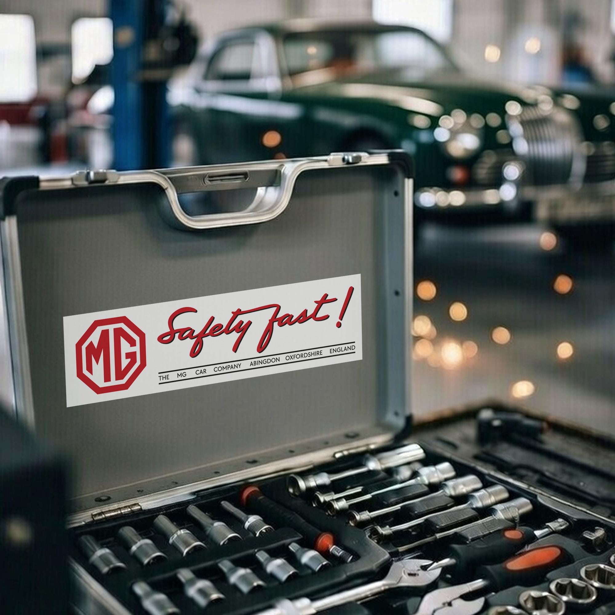 MG Safety Fast Sticker Classic Car Vinyl Decal Official Licensed ...
