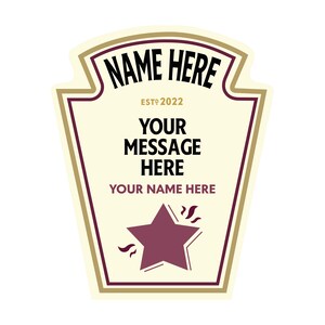 Personalised BBQ Sauce Label Sticker – Funny Vinyl Decal – Novelty Gift