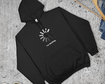 Buffering Wheel Hoodie Funny Loading Icon Geek Humour Gift Top | Various Sizes & Colours | Unisex Fit | Made in the UK