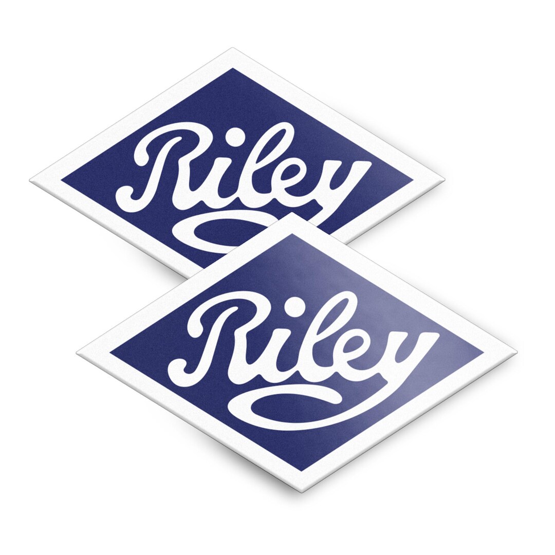 Riley Badge Sticker Riley Diamond Logo Classic Car Vinyl Decal Licensed ...