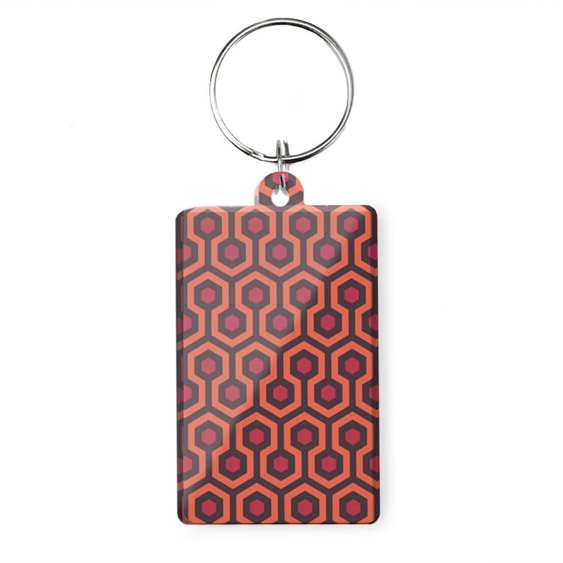 Geometric Key Ring Overlook Hotel Keyring, Classic Movie 70s Acrylic Keychain Retro Film ...