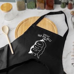 Spread Hap-pea-ness Funny Printed Apron Cooking Baking Home Chef