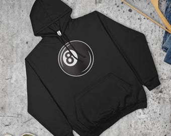 Magic 8 Ball Hoodie Funny Retro Fortune Telling Novelty Gift Top | Various Sizes & Colours | Unisex Fit | Made in the UK