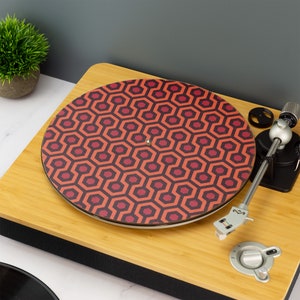 Overlook Hotel Hexagon Carpet Pattern Record Player Slip Mat Turn Table DJ Slip Mat