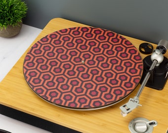 Overlook Hotel Hexagon Carpet Pattern Record Player Slip Mat Turn Table DJ Slip Mat