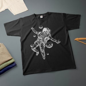 Astronauts T-Shirt Various Sizes & Colours Ink Drawing Tee