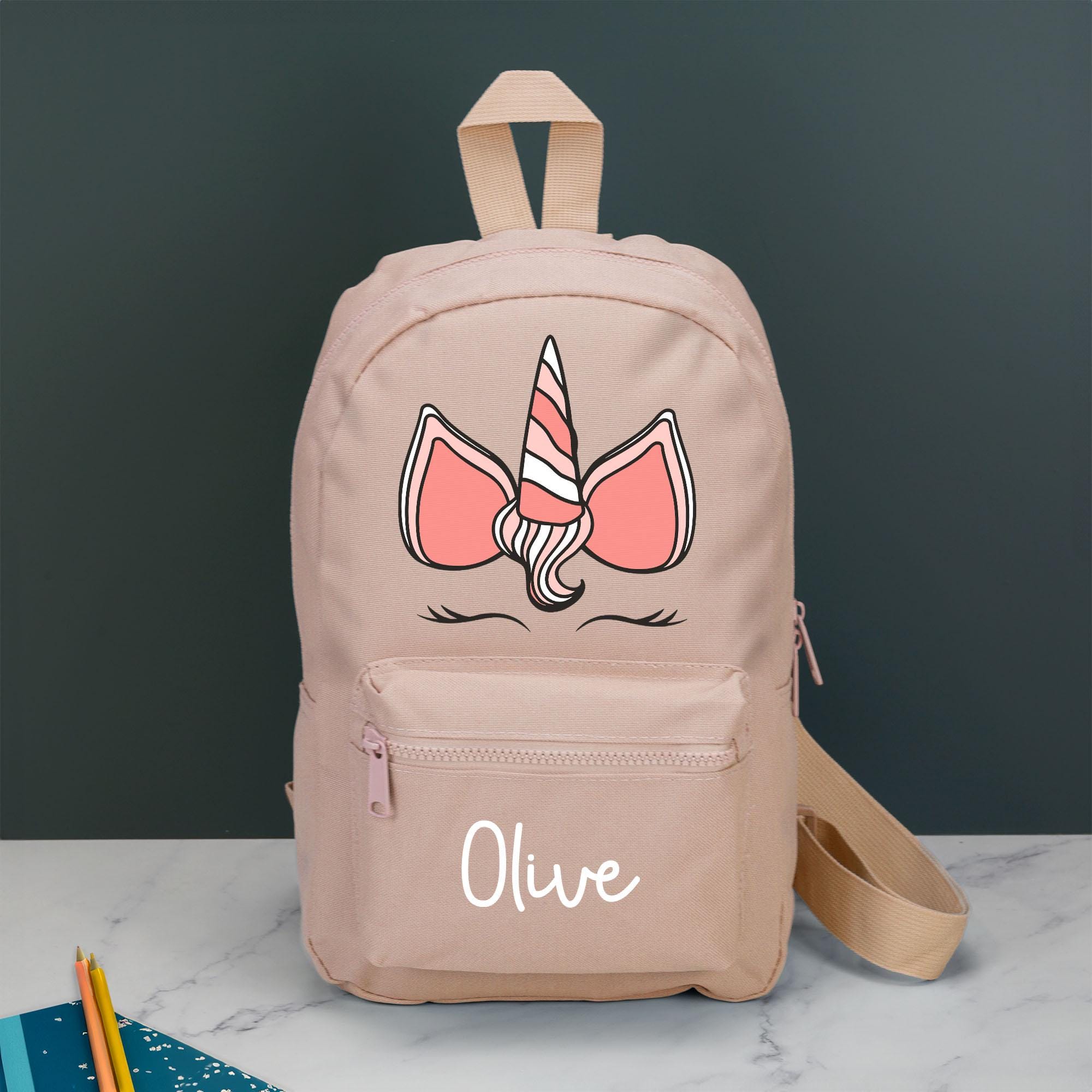 Personalised Unicorn Kids Backpack Custom With Name Choice of Colours ...