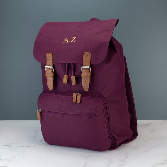 Vintage Backpack Embroidered With Name Initials Choice of  display picture 1
