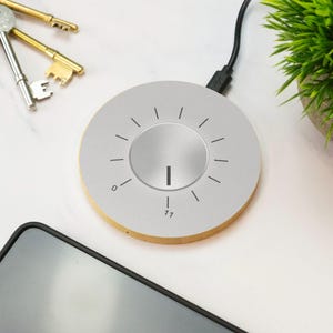 Volumenregler Schnurloses Ladegerät Hölzerner Musik Knopf Audio DJ Studio Schreibtisch Zubehör Geschenk