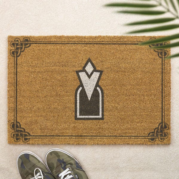 Fantasy Waypoint Marker Brush Wycieraczka do drzwi z nadrukiem Wycieraczka do gier RPG Mata powitalna Prezent dla gracza Wystrój domu Prezent Mata wejściowa