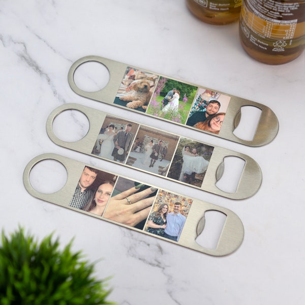 Personalised Photos Bar Blade Custom Images Beer Bottle Opener Printed Stainless Steel