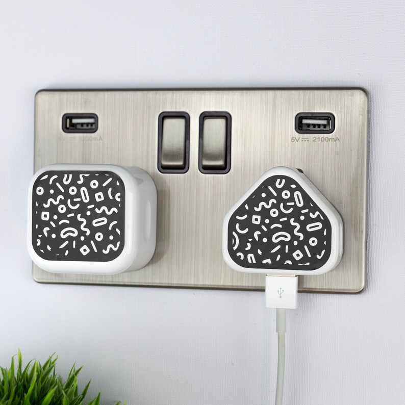 Vinyl Plug Sticker Retro 80s Custom Charging Point - Etsy Canada