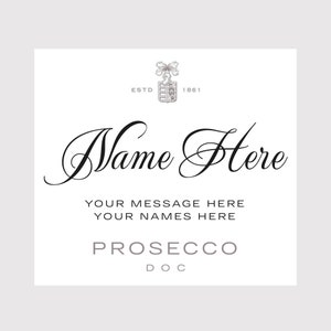 Personalised Prosecco Champagne Wine Label Vinyl Sticker Funny Novelty Gift Birthday Anniversary zdjęcie 4