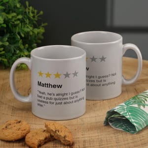 5 Out of 5 Stars Review Mug Funny Birthday Mothers Fathers Day Christmas Gift