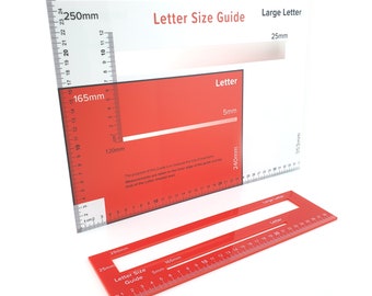 Royal Mail Letter Postal Template Size Guide Postage Ruler PPI