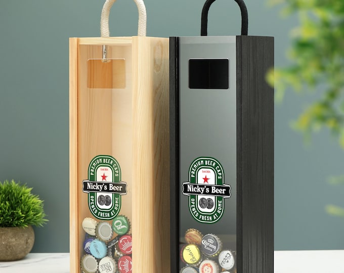 Beer Bottle Cap Saver Box Frame Memory Box Collector Gift