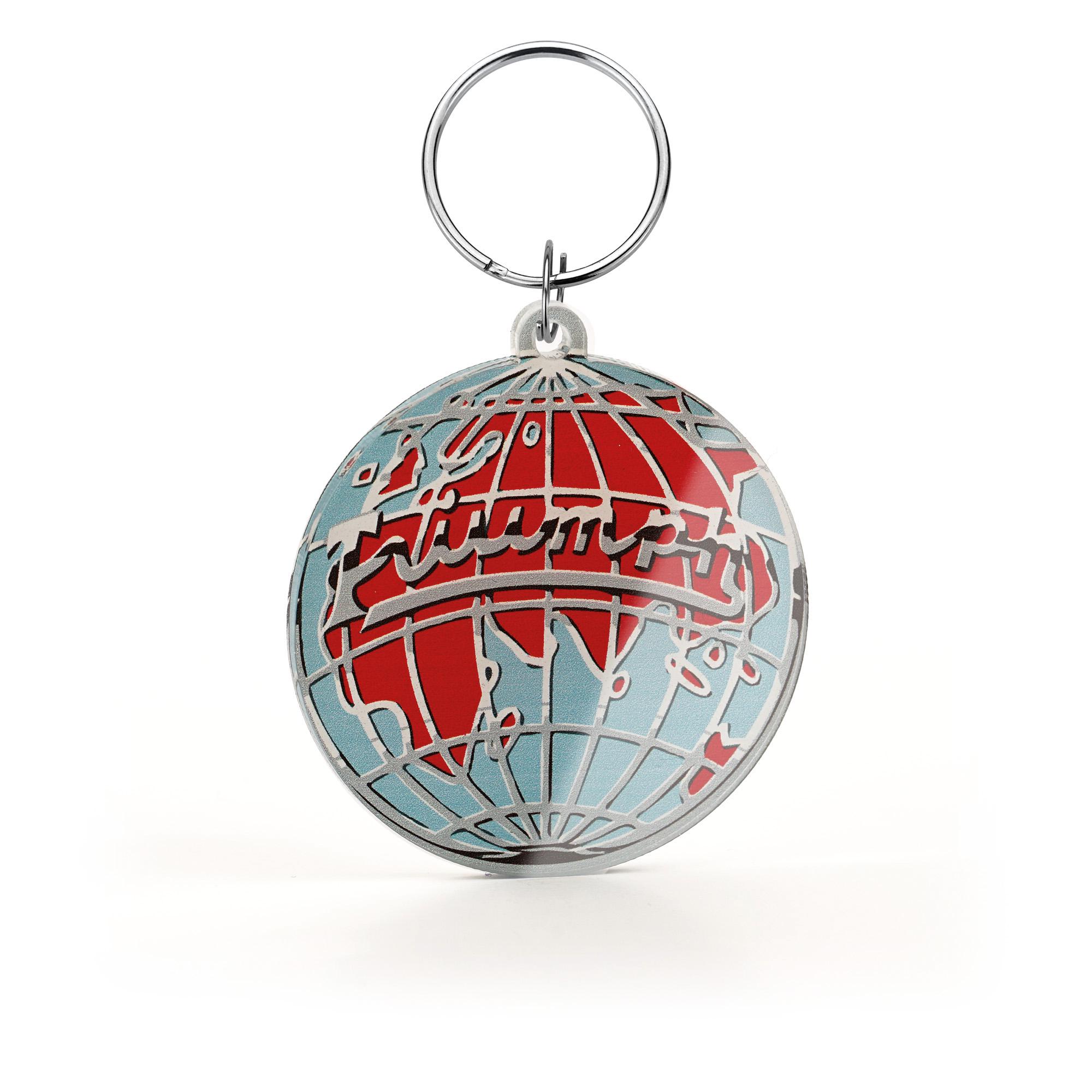 Triumph Ribbon Key Chain Triumph Globe Badge Keyring Classic British Car Keychain LICENCED ...