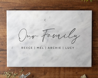 Tabla de cortar de mármol macizo personalizada Tabla de quesos con impresión personalizada Tabla para servir