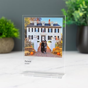 Personalised Photo Print Plaque With Custom Message Clear