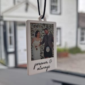 Personalised Photo Ornament Hanging Car Polaroid Image Driving Test Pass Gift Idea First Car Charm Mirror Hanging Gift