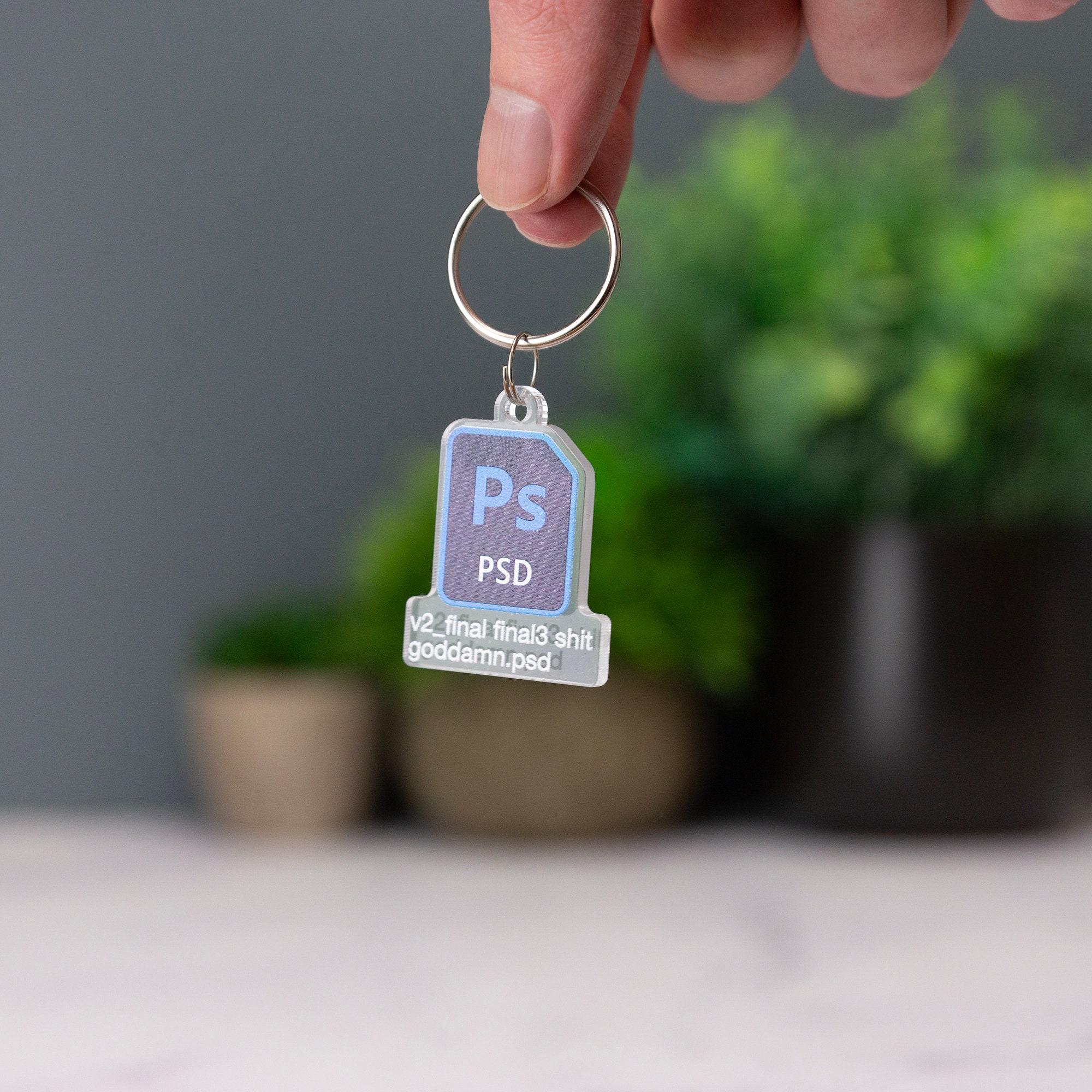 Graphic Designer Keyring Custom Message Keychain Designer Funny Novelty