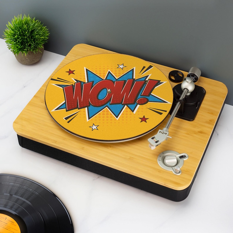 Comic Bang Slip Mat DJ Turntable Mat Pop Art Vinyl Record Player ...