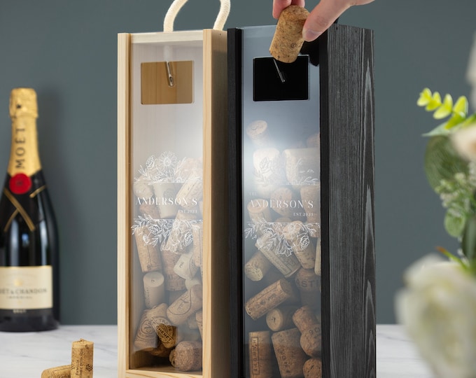 Wine Cork Holder Saver Box Frame Wine Cork Memory Box Prosecco Champagne Cork Collector Gift