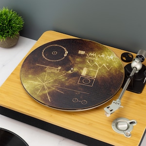 Tapis Voyager Golden Record Cover pour table tournante, tapis DJ